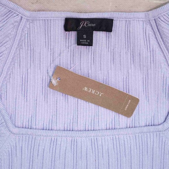 NWT J. Crew Square Neck Sweater w/Blouson Sleeves - color Soft Wisteria … - Picture 7 of 9